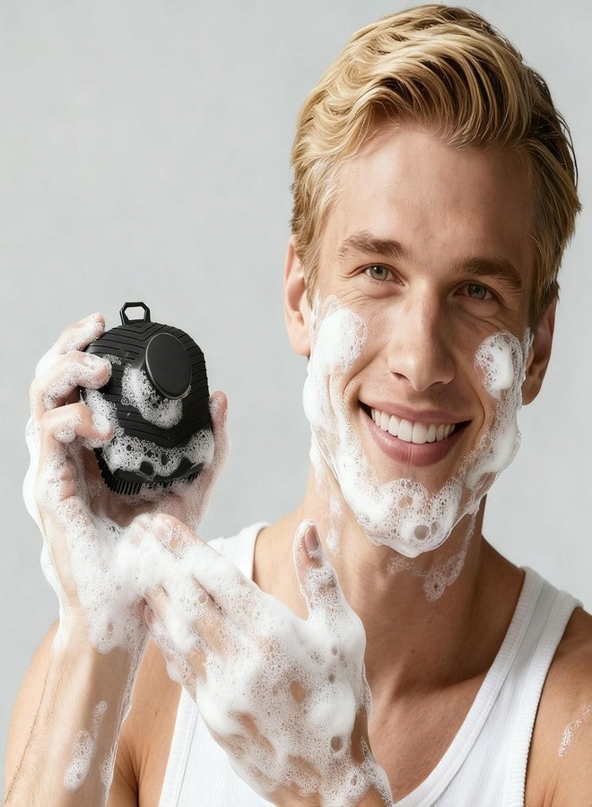RamPula Face Scrubber & African Net, Silicone Exfoliating Brush for Men Women, Facial Cleansing Brush, Manual Waterproof Cleansing Skin Care, Blackhead Removing Pore Cleansing Massaging Face Brushes - Image 2